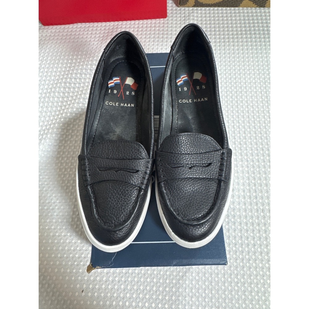 Cole Haan Loafers Womens 6 Nantucket Drift Penny Black Leather W36217